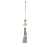Vaguelly Pendentif De Rétroviseur Voiture Fleur De Lotus Suspendu Avec Corde Tissée Décoration Artisanale Pour Voiture Maison Mariage Bureau