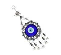 Vaguelly Pendentif Œil Bleu en Verre Creux 65Mm Décoratif en Alliage Décoration Suspendue pour Maison et Voiture Ornement Protection Mal