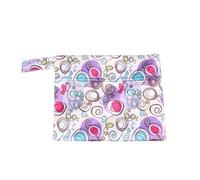 Vaguelly Petit Paquet à Couches Étanche Lavable pour Bébé, Pochette Zippée Imperméable en Tissu TPU, Motif Floral Aléatoire, pour Sorties et Voyages, Léger et Pratique, Style Aléatoire