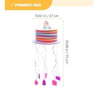 Vaguelly Piñata à Ficelle Licorne Mini Rose en Papier Fait Main Décoration Fête D’Anniversaire Garçon et Filles Boîte Remplissable pour Bonbons et Petits Présents Accessoire Ludique