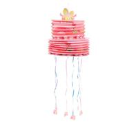 Vaguelly Piñata Présent à Tirer en Papier Pliable Rose, Mini Taille pour Garçon et Filles, Jeu Festif Anniversaire, Décoration Fête Fille, Jouet Rempli de Bonbons et Surprises,