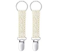 Vaguelly Pinces à Chapeau Lot de 2 Set de Set en Dentelle pour Voyage Beige Clips Légers et Multifonctionnels Accessoires Élégants pour Paquet à Dos et Châle pour Différentes Occasions