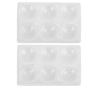 Vaguelly Plaque de Réaction à Taches en Céramique Blanche 2pcs 6 Trous, Facile à Nettoyer et Polyvalente pour Laboratoire de Chimie