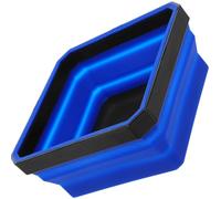 Vaguelly Plateau Magnétique Pliable pour Pièces en Silicone Bleu Bol de Rangement Compact pour Vis et Petits Outils Organiseur Pratique pour Atelier et Bricolage