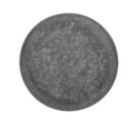 Vaguelly Plateau Métallique Rond Décoratif Bord Ondulé pour Maison Bureau Élégance Multifonctionnalité