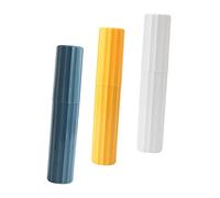 Vaguelly Porte-Brosse à Dents de Voyage 3Pcs Étui de Rangement Pratique Compact et Étanche Voyages Compatible Types de Brosses à Dents Décoration pour Salle de Bain