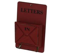 Vaguelly Porte-Lettres Mural Vintage Rangement Mural Multifonction pour Courrier et Clés Décoration Murale Économisant Espace pour Bureau et Maison Support et Pratique Rouge