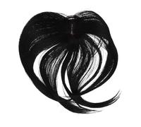 Vaguelly Postiche Synthétique Avec Frange Rideau Noire 3d 1 Pièce Ajustement Naturel Pour Femmes Pour Cosplay Et Fêtes Facile à Appliquer