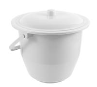Vaguelly Pot de Nuit Portable en Plastique Léger et Facile à Nettoyer, Pot à Urine Rond Compact pour Personnes Âgées et Handicapées, pour Voyage ou Hôpital