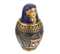 Vaguelly Pot de Rangement Égyptien Antique Décoration de Maison en Résine Ornement d'Éléments Égyptiens Sculpture Décor Ancien de Table Accessoire d'Intérieur