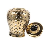 Vaguelly Pot général en céramique boîte Gingembre contenants de thé de Sucre de café Pot de Fleur ceramique Jardinière en céramique Porte-Fleurs en céramique Pot de Fleurs de Mariage Golden