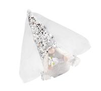 Vaguelly Poupée GNOME de Mariage sans Visage en Peluche Décoration Intérieure Romantique Accessoire Photo pour Mariage Présent Original pour Couple Taille Moyenne Couleur Neutre