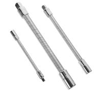 Vaguelly Rallonges Flexibles pour Douilles 1/4 3/8 et 1/2 Pouces - Ensemble 3 Pièces Tige Souple et Articulation Réglable - Extension pour Clé à Cliquet pour Accès Difficile en Bricolage
