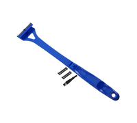 Vaguelly Rasoir pour Dos Homme Manuel à Trois Lames Ergonomiques Poignée Antidérapante pour Rasage Humide et Sec Outil Portable de Retrait des Poils du Corps Bleu