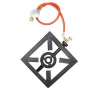 Vaguelly Réchaud à Gaz Propane Brûleur Régulateur et Tuyau Haute Pression Brûleur Portable en Fonte pour Camping Extérieur Randonnée et Jardin Cuisson Rapide et Réglage Précis