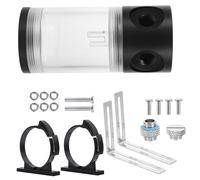 Vaguelly Réservoir Transparent Cylindrique pour Refroidissement PC Complet avec Bouchon Étanche et Anneau Compatible Système Watercooling CPU Durable et Facile Du Eau