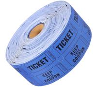 Vaguelly Rouleau de Billets Facile à Utiliser Universels en Papier Bleu Perforé pour Événements, Tombolas Scolaires et Églises pour Tirages au Sort et Jeux