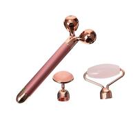 Vaguelly Rouleau de Jade Électrique Visage Taille Moyenne Vibration Haute Fréquence Femmes Usage Quotidien Soins Peau Naturel Rose Gold