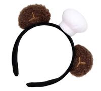 Vaguelly Serrage-Tête Oreilles D’Ours Souple Chapeau de Chef Mignon Bandeau Élastique Confortable pour Femmes et Adultes Accessoire Cosplay et Fête Maintien Cheveux pour Lavage du