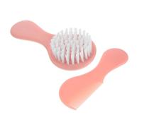 Vaguelly Set Brosse et Peigne Garçon Fille Rose Né Doux pour Chevelu Matériaux Sûrs Plastique et Nylon Ensemble de Soins Fondamentaux pour Garçon Fille