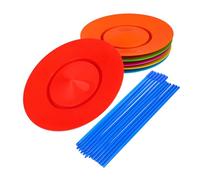 Vaguelly Set de Assiettes Tournantes avec Bâtons de Jonglerie pour Garçon Fille Accessoires de Jonglage pour Coordination Main-œil Jeu Éducatif pour Fêtes et Spectacles