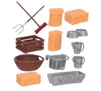 Vaguelly Set de Jeux Ferme pour Garçon Fille avec Grange de Foin et Outils Jouets Éducatifs Ferme pour Garçons et Filles Ensemble Complet pour Activités Scolaires et Jeux Maison