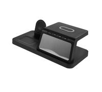 Vaguelly Station de Charge sans Fil avec Veilleuse et Horloge Chargeur Rapide pour Smartphone et Accessoires Support Portable pour Bureau et Voyage