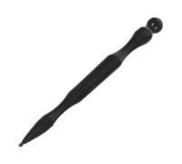 Vaguelly Stylo D'acupression Manuel en Corne de Bœuf Noir à Double Tête, Outil de Massage Corporel et Bien-être Global, pour Acupuncture et Réflexologie