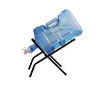 Vaguelly Support de Seau D'eau Pliable Noir Renforcé pour Fontaine à Eau Inversée, Cadre Stable et Compact, Extérieur, Pique-niques, Chantier - Porte-bouteilles Pratique et Robuste