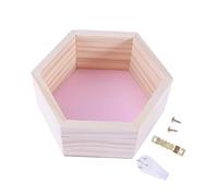 Vaguelly Support Mural Hexagonal pour Garçon Fille Étagère Décorative Rose Petit Format pour Magasin De Vêtements pour Garçon Fille