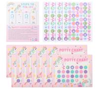 Vaguelly Tableau de Récompense Apprentissage Propreté Garçon Fille avec Autocollants Réutilisables Potty Training Chart pour Fille et Garçon Design et Sécurisé pour Toilette