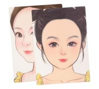 Vaguelly Tableau d'Entraînement à la Peinture Visage Réutilisable 2Pcs Modèle Pratique pour Garçon et Filles Outils de Peinture Créatifs pour Fêtes et Cours d'Art