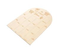 Vaguelly Tableau Photo Mensuel en Bois pour -Né Beige Disques d'Annonce de Naissance et Cartes Mensuelles pour Séance Photo Bébé Accessoire Léger et Portable pour Suivi du Premier