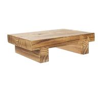 Vaguelly Tabouret Bas en Bois Massif Vintage, Petit Tabouret Simple pour Décoration de Bureau et Rangement de Bureau, Style Rustique Minimaliste