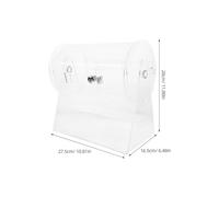 Vaguelly Tambour à Tickets de Tombola Grand Format en Acrylique Transparent - Tambour Rotatif pour Tirage au Sort Capacité Élevée pour Événements Fêtes Scolaires Bingo et Loteries - 1