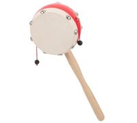 Vaguelly Tambour Bois pour Garçon Fille Instrument de Percussion Traditionnel avec Peau de Mouton Naturelle Musical Portable pour Nouveaux et Garçon Fille
