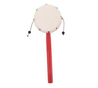 Vaguelly Tambourin Plastique Traditionnel Chinois pour Garçon Fille Musical Secouant Peau de Mouton pour Garçon et Fille et Sûr pour Éveiller les des Tout Petits