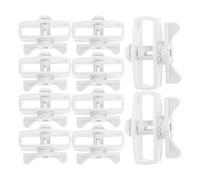 Vaguelly Tendeur de Clôture Électrique en ABS Blanc Résistant aux Intempéries Lot de 10 Pièces pour Sécuriser Le Bétail Jardin et Ferme