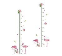 Vaguelly Toise Murale Autocollante Garçon et Filles 2pcs en Pvc Stickers Animaux Jungle, Mesure Hauteur Réutilisable pour Espaces Garçon et Filles et Couloirs Décoratifs