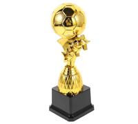 Vaguelly Trophée de Football en Plastique Doré Coupe de Récompense pour Ligues et Compétitions Trophée Ballon pour Équipes Sportives Décoration pour Célébration et Réutilisable