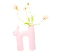 Vaguelly Vase Céramique Forme De Lapin Ornement pour Fleurs Décoration De Maison Bureau