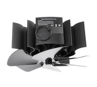 Vaguelly Ventilateur pour Poêle en Aluminium à 6 Pales, Circulation D'air Chaud Améliorée, Grand Volume D'air pour Cheminée et Cuisinière
