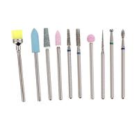 Vaguelly Vernis à Ongles Gel De Construction Rotatif Ongles De Gel Étagère Bloc Carbure Foret à Ongles De Ponçage Bandes De Ponçage Pour Perceuse à Ongles Cône Poussoir Silver Métal