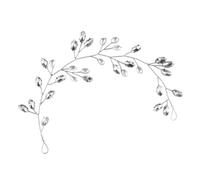 Vaguelly vigne de cheveux en strass Royal vigne de cheveux de perle de strass policier cheveux de la mariée vigne à cheveux pour le mariage accessoires de cheveux pour femmes Métal Silver