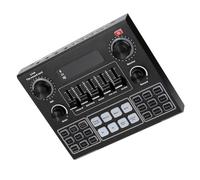 Vaguelly Voice Changer Portable External Sound Card Audio Mixer with Adjustable Effects for Phone and Laptop and Easy-to-Use Audio Card for Live Streaming Couleur Couleur Aléatoire