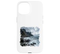 Vagues de la côte rocheuse, Rivage, océan Coque pour iPhone 15