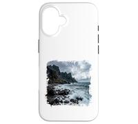 Vagues de la côte rocheuse, Rivage, océan Coque pour iPhone 16