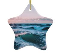 Vagues De L'Océan Hanging Noël Pendentif Porcelaine Ornement pour Magasins Fête Maison
