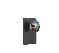 Vagues de l'océan Pacifique Coucher de Soleil côtier PopSockets PopWallet pour MagSafe