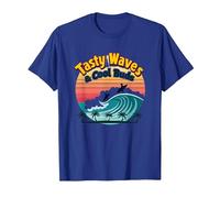 Vagues savoureuses et bourgeons Cool : Ambiance rétro de Plage de Surf T-Shirt, Homme, Bleu Royal, L